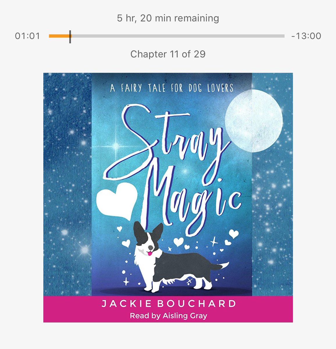 AudioShelfMe's tweet photo. We started #StrayMagic by @JackieBouchard narrated by #AislingGray and I must say...so far, it’s barktastic! -Brad https://t.co/Ld4WP694il