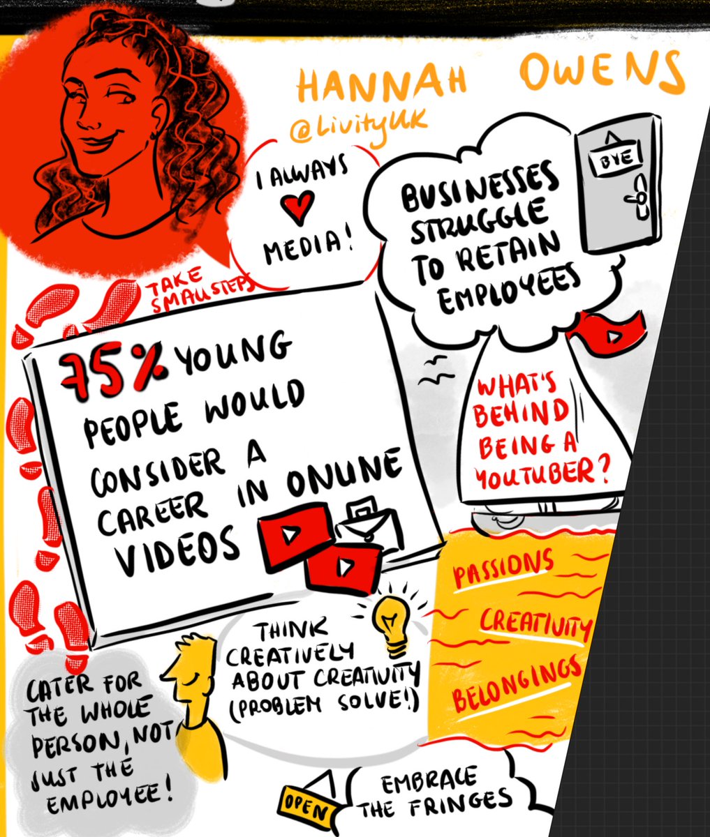 Hannah from <a href="/LivityUK/">Livity</a> at <a href="/SiliconBeachUK/">Silicon Beach</a> on how to retain and engage your employees better #siliconbeach #graphicrecording