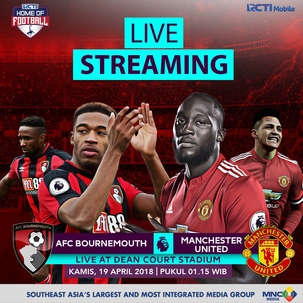 OfficialRCTI's tweet photo. Saksikan Match Premier League antara AFC Bournemouth Vs Manchester United malam ini hanya di RCTI. Link Streaming -> https://t.co/7s07W4DNqY https://t.co/xSXDyj8eLx
