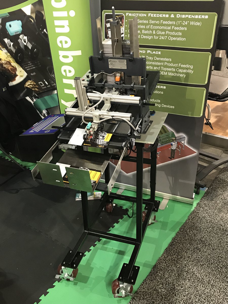 PineberryInc's tweet photo. Today’s the last day of @packexposhow #PACKEXPO #PACKEXPOEast #PACKadelphia!! Visit us in Booth 709 to discuss Friction Feeders and Dispensing Automation, Serialization for flat and erect cartons, Aggregation, Denesters, Pick &amp; Place, a much much more. #innovationautomation https://t.co/1VjPAxkpcn