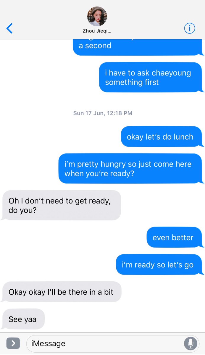 “Sorry, I have to go.” Dahyun told the girl she was facetiming. “I’ll text you later.”“Wait-“ Sana tried but the girl already hung up. “Who were you talking to?” Dahyun just shook her head. “Should I go? So you can finish that conversation?”“No, no, it wasn’t important.”