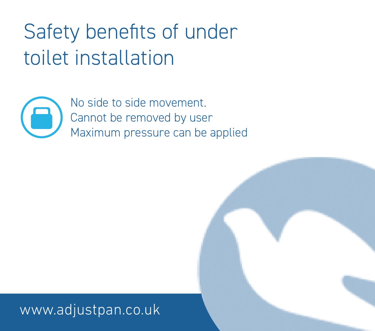 DignityLc's tweet photo. The @adjustpan is installed underneath the toilet to maximise user safety. #carers #nurses #OTs #carehomes you can request our brochure today at https://t.co/D62Ee2JYjw https://t.co/UBaNB7Vy11