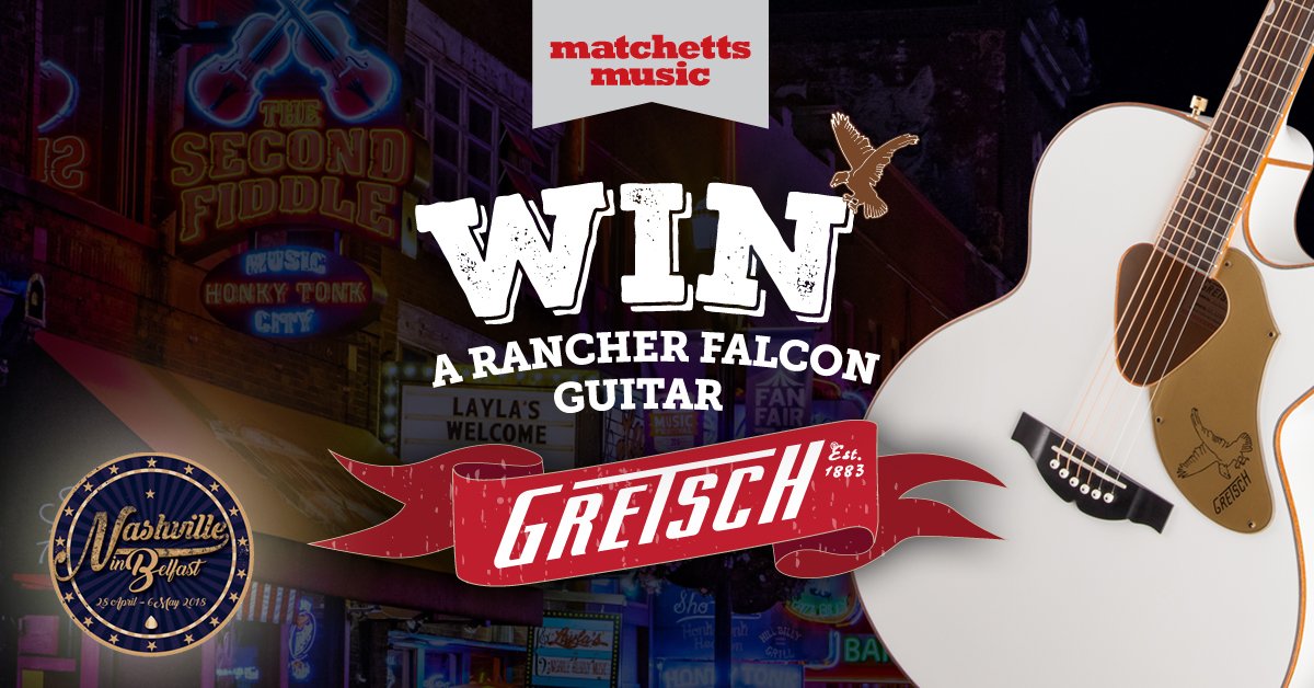 We're excited to be part of the #NashvilleinBelfast event with <a href="/belfastcc/">Belfast City Council</a> 28 Apr - 6 May. You could even WIN a #Gretsch guitar in-store during the 10 days!