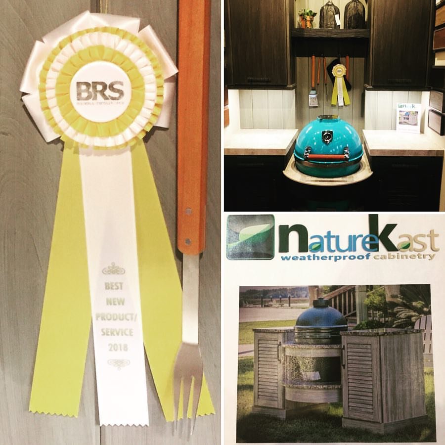 NatureKast's tweet photo. @Mingle_MN recently won Best New Product 2018 at the Builders and Remodelers Show with their #NatureKast display. Their showroom in Minnesota has one of the best NatureKast displays around!👌Well worth a visit!! #BRS18 #Congratulations #outdoorkitchen #cabinetry https://t.co/MtWVV5qDUz