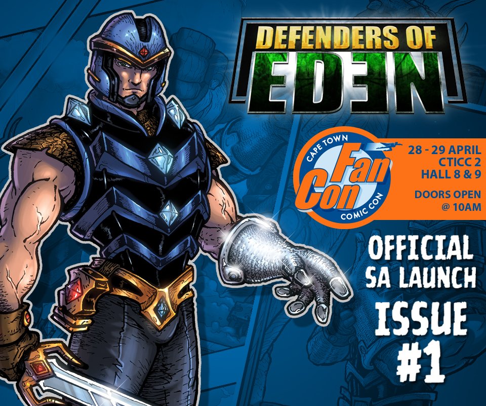 AndrewCramer78's tweet photo. It's coming!!! Defenders of Eden first issue will be available at FanCon!!
28-29 April, CTICC2 @FanConComicCon #defendersofeden #capetowncomiccon #FanCon2018 #firstissue #debutissue #creatorownedcomics https://t.co/dbdegX0NRQ