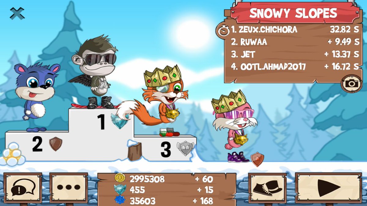 fastestrunners's tweet photo. Congratulations @ChichoraDkin for setting new fastest time on Snowy Slopes with 32.82s 🔥 👏 
#Sandstorm #SnowySlopes #fastest #funrun2 https://t.co/1Jczomv9ut