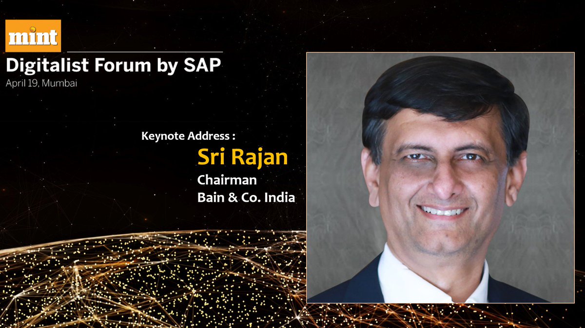 MintEventsLive's tweet photo. Discover the keys to digital leadership and get 360 degree perspectives on digital transformation at 'Digitalist Forum By SAP' on 19th April ! @srirajan8 
3:30 PM onwards on https://t.co/LMw5xuSbKY !
#DigitalistIndia @saplabsindia  @SAPIndia https://t.co/OcwPYksLFO