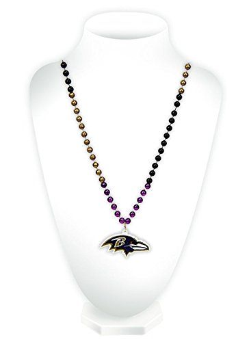 Baltimore Ravens Mardi Gras Beads With Medallion, Price:$11.96 ow.ly/vFze30jy9CC