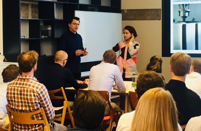 ClimateKIC_NL's tweet image. Now on stage startup the @the_new_raw with 3D printed outdoor furniture from plastic waste! #Innovation #Bootcamp #CKAccelerator