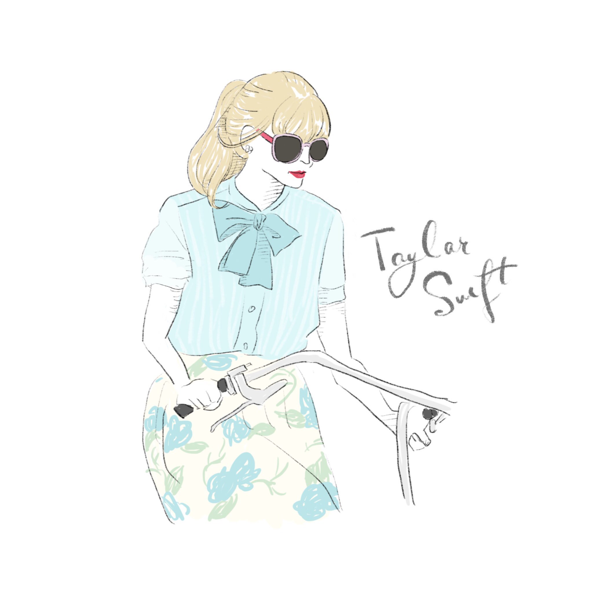 トモマツユキ Yuki Illustration テイラースウィフト可愛い 赤リップが似合う女性に憧れる テイラースウィフト Taylorswift イラスト基地 イラスト通り 少しでもいいと思ったらrt