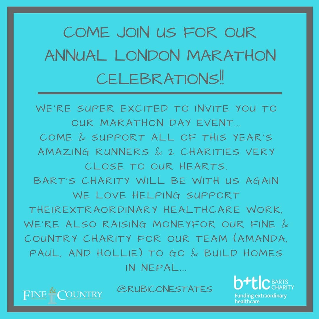 Rubiconestates1's tweet photo. #londonmarathon2018 Is nearly here and the weather is #playingball... ☀️☀️☀️
We want as many of you to join us as possible and support all the amazing runners from our #HQ here in #limehouse who's in? #run #runlondon #marathon #charity @fineandcountryhomes  @NHSBartsHealth https://t.co/otoGqOjd2a