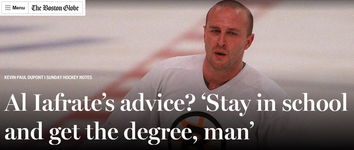 College Hockey Inc. (@collegehockey) on Twitter photo ICYMI, ex-NHLer Al Iafrate shared his perspective on college hockey with <a href="/GlobeKPD/">Kevin Paul Dupont</a>: "It prepares you better for life." bostonglobe.com/sports/bruins/… ICYMI, ex-NHLer Al Iafrate shared his perspective on college hockey with <a href="/GlobeKPD/">Kevin Paul Dupont</a>: "It prepares you better for life." bostonglobe.com/sports/bruins/…