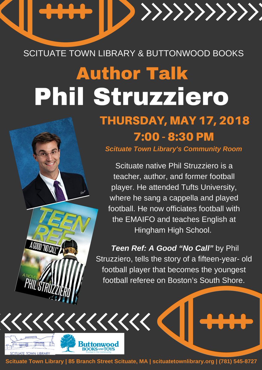 HHS English teacher Phil Struzziero will be discussing his debut novel at the Scituate Public Library in a few weeks.  Mark your calendar for an "Author Talk" that should not be missed!