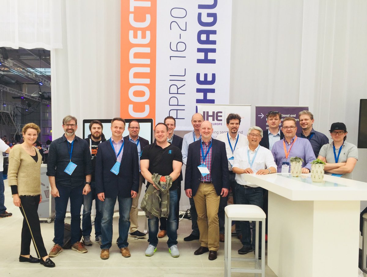 The IPE representatives after their first day at the <a href="/Connectathon/">@Connectathon</a> <a href="/Weekonnect/">Weekonnect</a> Thanks to <a href="/IHE_Europe/">IHE-Europe</a>  <a href="/IHEIntl/">IHE International</a> <a href="/SSauermannFHTW/">Stefan Sauermann</a>