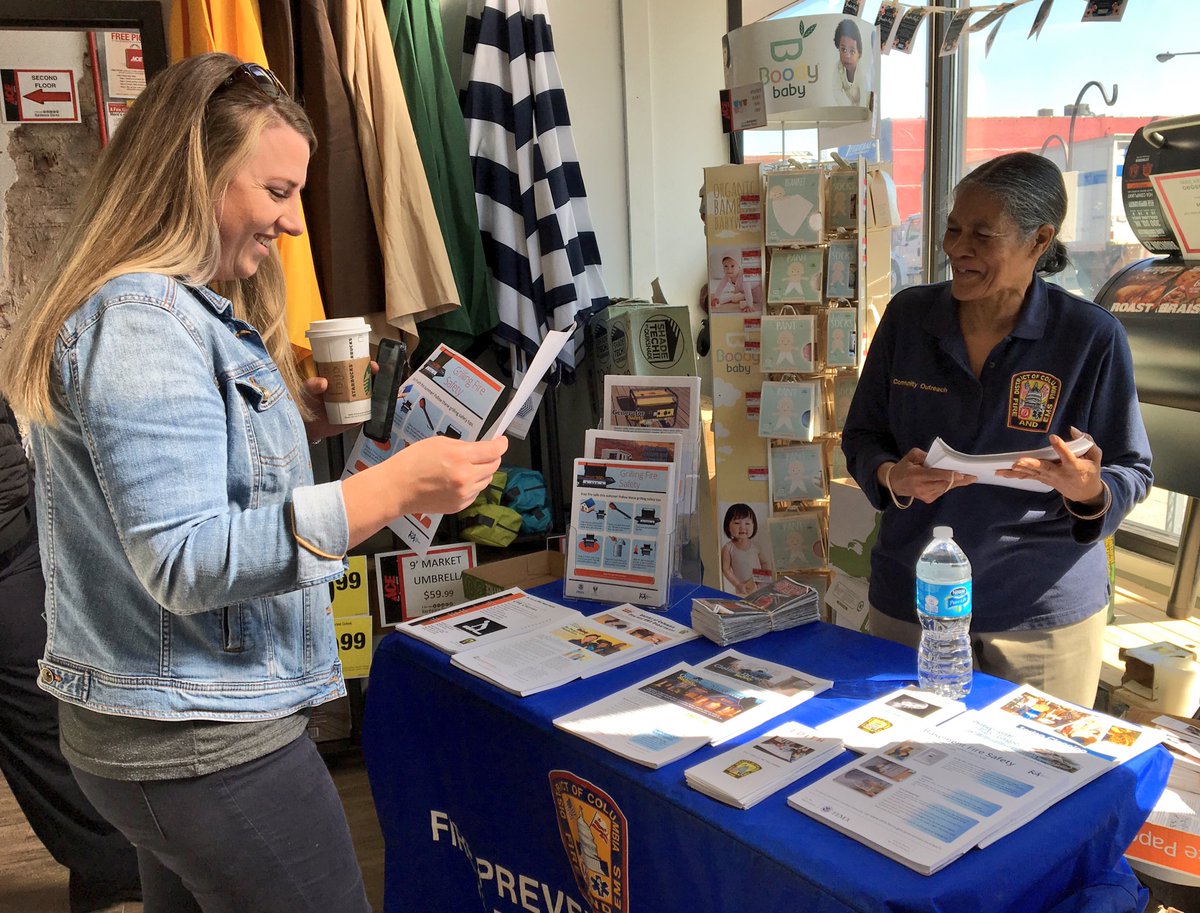 dcfireems's tweet photo. Come visit #DCsBravest “All Hands on Fire Prevention” pop up at the @AceHardware 1734 14th St NW. We will also be canvassing the neighborhood with fire safety literature and smoke detectors ready to install. Thank you @AceHardware #LoganHardware! https://t.co/lJ2apw2uPC