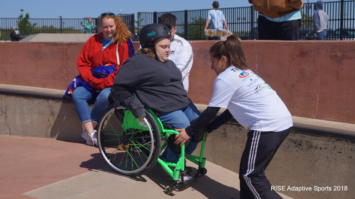 RISEAdaptive's tweet photo. First time to Wheelchair Skate might take a little coaxing, nothing TEAM RISE can't handle, plenty of volunteers and equipment ready and willing...
#wheelchairskate #wcskate #funskate #risekids #teamrise #risevolunteers #kpmg #risesponsors #risesummer2018 https://t.co/GyLQL0uv3w