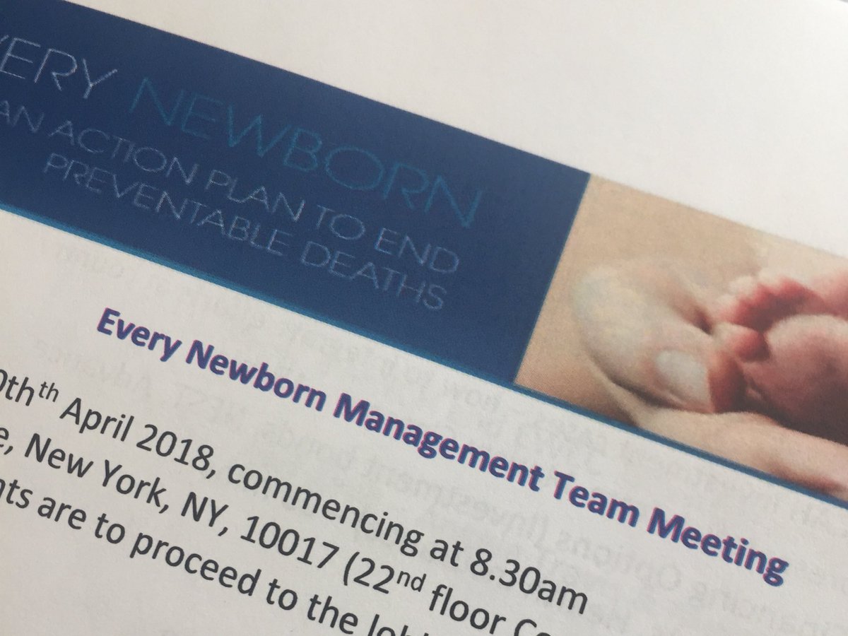 #EveryNewborn partners convene to reflect on progress in past year and identify priorities for getting to 12 neonatal deaths/1000 live births in 12 years #GlobalGoals #SDGs #EWECisME @unicef <a href="/WHO/">World Health Organization (WHO)</a>