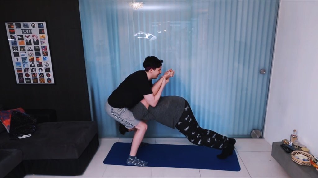 goincrazyfast's tweet photo. me to myself in 2015 who freaked out over dan and phil taping their legs together to play ddr because i thought it was a Lot of physical contact: oh honey you ain't seen NOTHIN yet https://t.co/Nja0ffBDbw