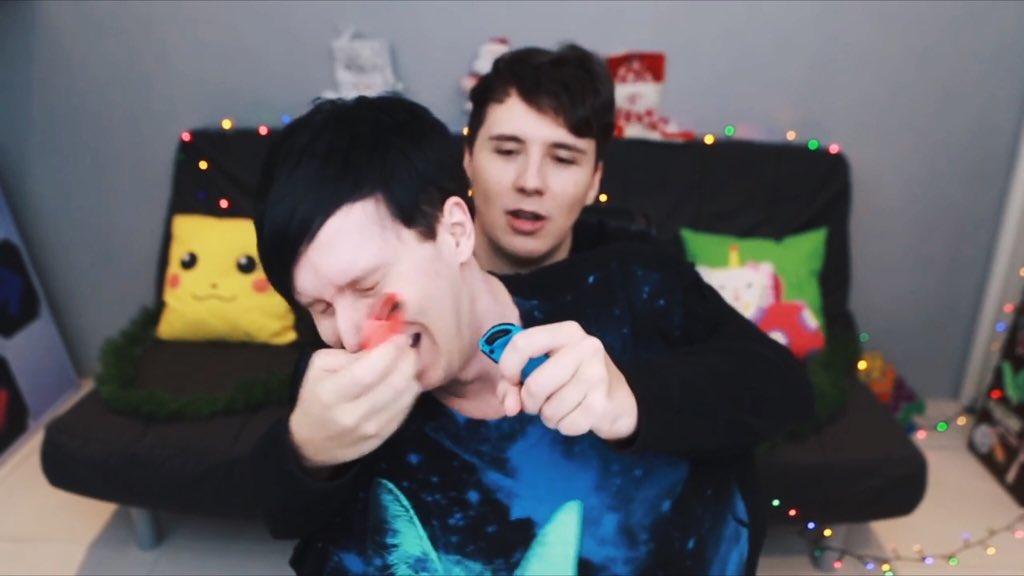 goincrazyfast's tweet photo. me to myself in 2015 who freaked out over dan and phil taping their legs together to play ddr because i thought it was a Lot of physical contact: oh honey you ain't seen NOTHIN yet https://t.co/Nja0ffBDbw