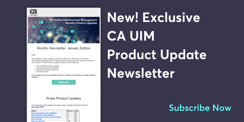 CA_IM's tweet photo. Subscribe to receive exclusive insights into #CAUIM product updates now! @CA_IM @CA_Agile_Ops Join now: https://t.co/9NCUQZmgNq https://t.co/14tuGJBrhc