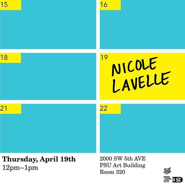 psugd's tweet photo. Hey all! Tomorrow for Show &amp; Tell we are welcoming #psugd alumni @nicolecameraphone! Nicole Lavelle lives in California. She works with people, place, paper, language, and landscape.

She works as an artist and a graphic designer. She collaborates as Multi Studio and PLACE T… https://t.co/GNUL5QQwZB