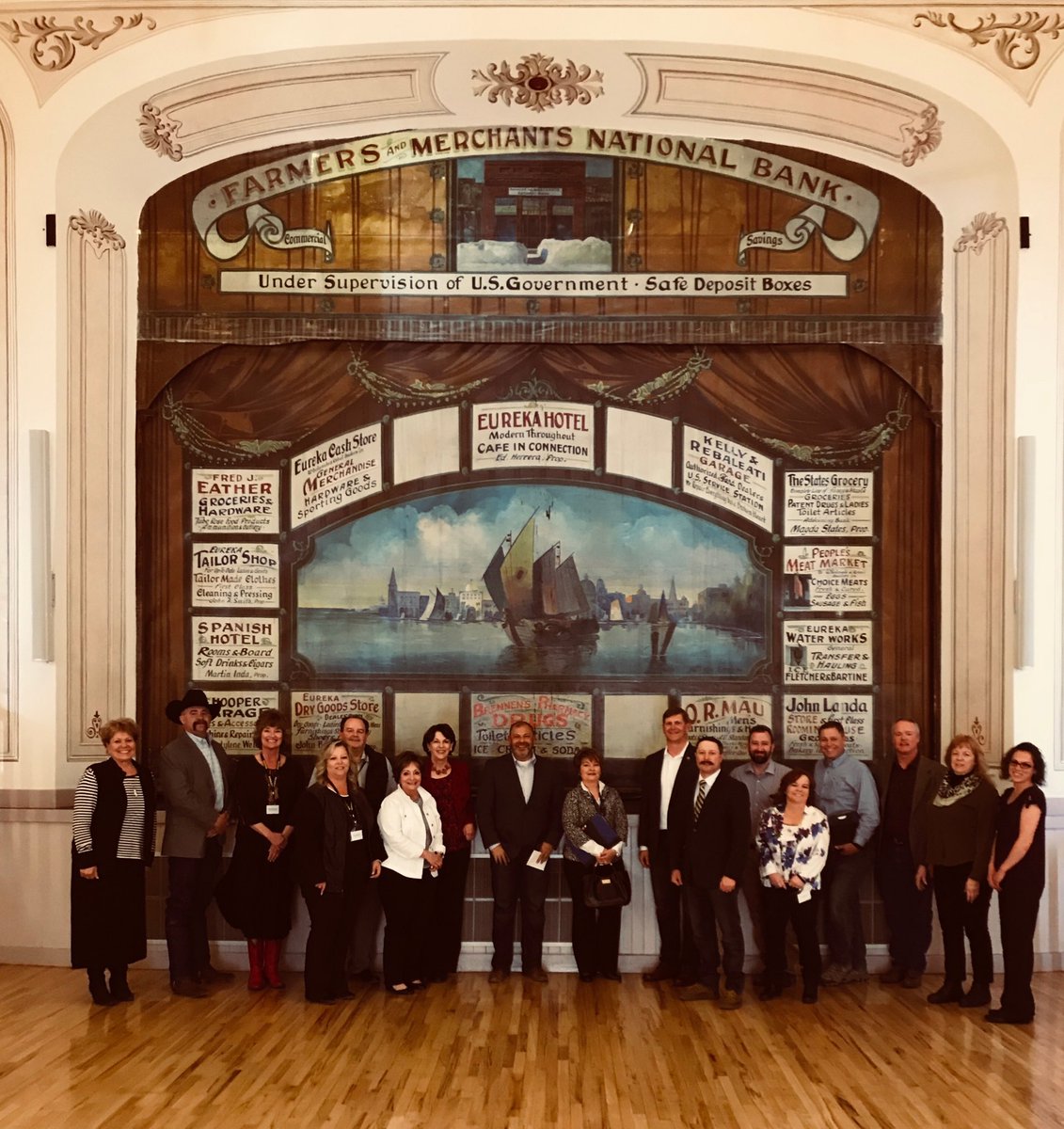DiversifyNevada's tweet photo. Eureka Opera House provided a classic Silver State setting for meeting with #NNRDA reps from Humboldt, Lander, Eureka, Elko and White Pine counties. Motivated and engaged economic development partners here. #NewNV https://t.co/gWVGvuXQaW