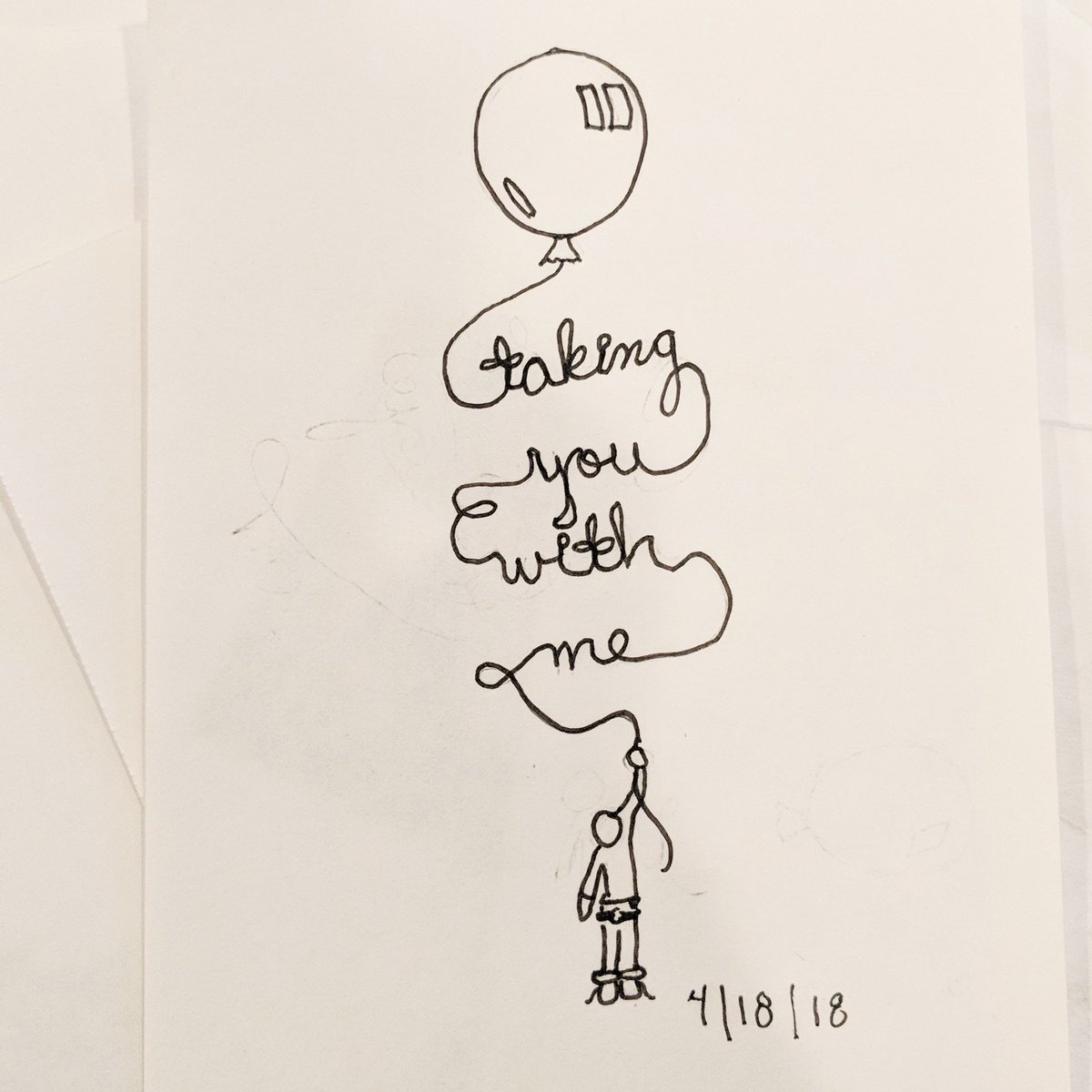 Today's #lunchtimelettering is is a quick one of <a href="/KidAstray/">Kid Astray</a> "Taking You With Me".