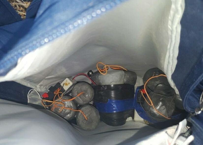SagiOrli's tweet photo. Thx to our security forces who caught this 10 kg explosives device that was on track on its way to where Israelis will celebrate tonight Independence Day https://t.co/4vRREyf4le