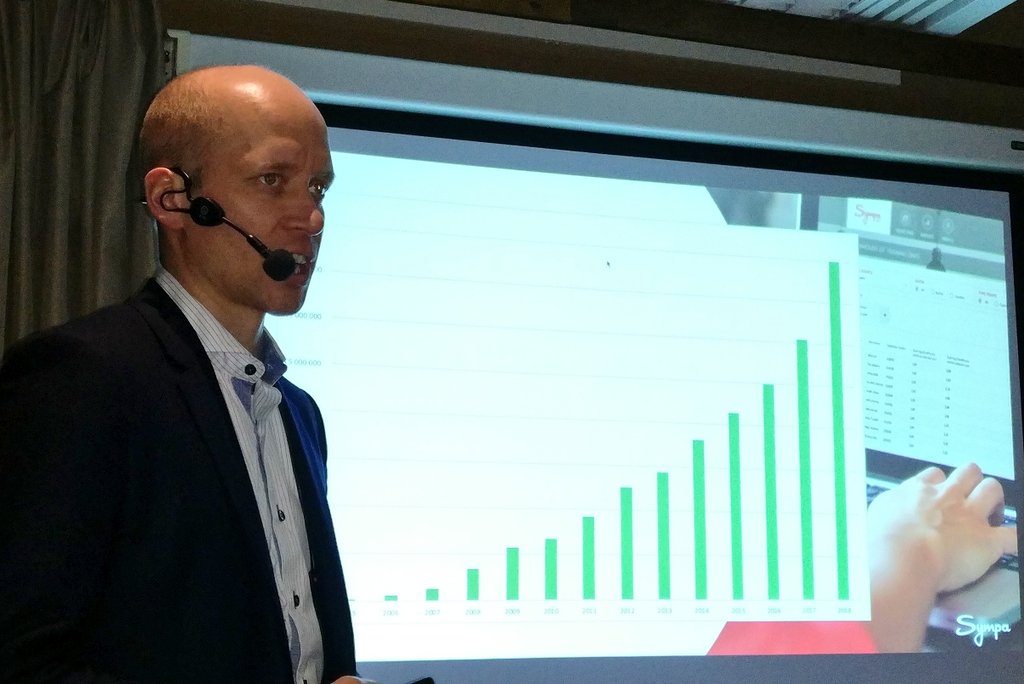 rasmusroiha's tweet photo. Growth curve of @SympaHR From under €1M to €8M. Seems like a smooth steady growth, but in reality a long road and only last years their cloud based service has proven to grow as planned. +€2M last year. Now rock&amp;roll. #willpower @kmkarjalainen #SaaSklubi @ohjelmisto_ry https://t.co/iGc0bU2lyz