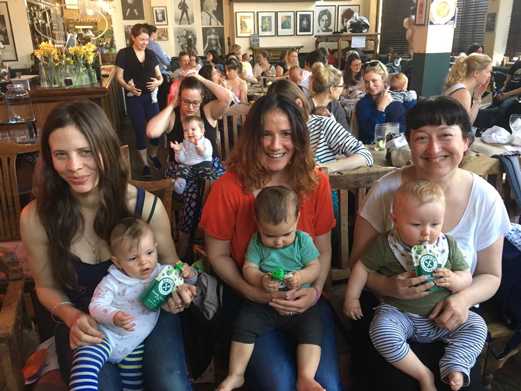 ScreamWithLaugh's tweet photo. Look at this baby! He couldn't wait to get stuck into his free @babease at today's show ! If you want to snap up yours see this Saturdays show @PoplarUnion ! #eastlondon #familyweekendfun https://t.co/FEsvryuU4l