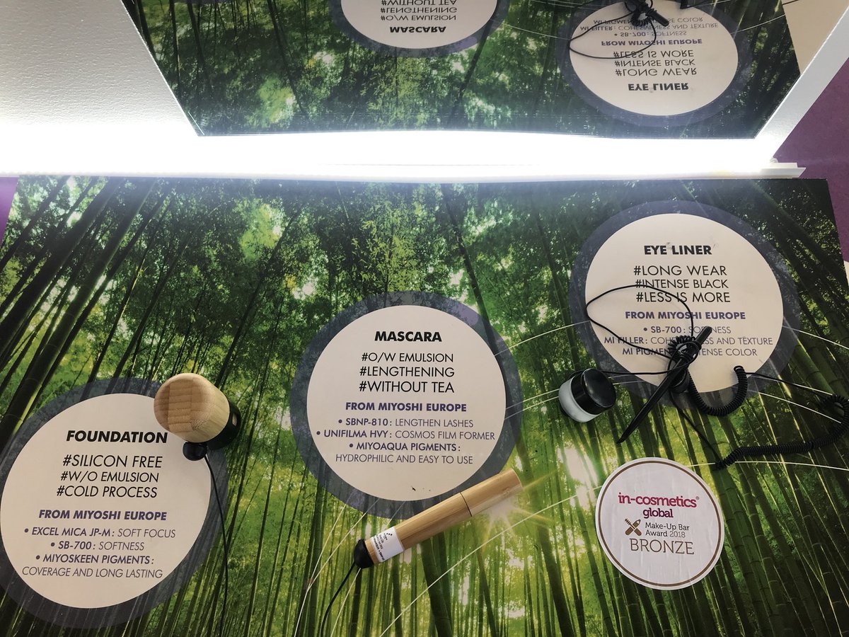 incosmetics's tweet photo. Make sure you stop by the #MakeUpBar to see last night’s #incosGlobal Award winners for yourself...we’re sure you’ll agree their triumph is well deserved! @RonaldBrittonUK @Nagase Personal Care https://t.co/KnG2v03rG1