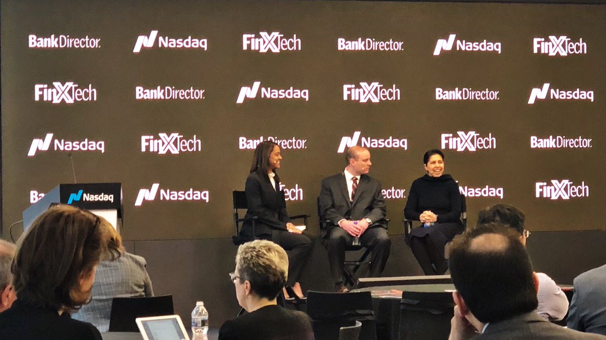 Our Prez, <a href="/mikamoser/">Mika</a>, teeing up a conversation <a href="/Nasdaq/">Nasdaq</a> about how investments to become a more digital-first bank might unexpectedly impact enterprise risk management plans #RegTech18