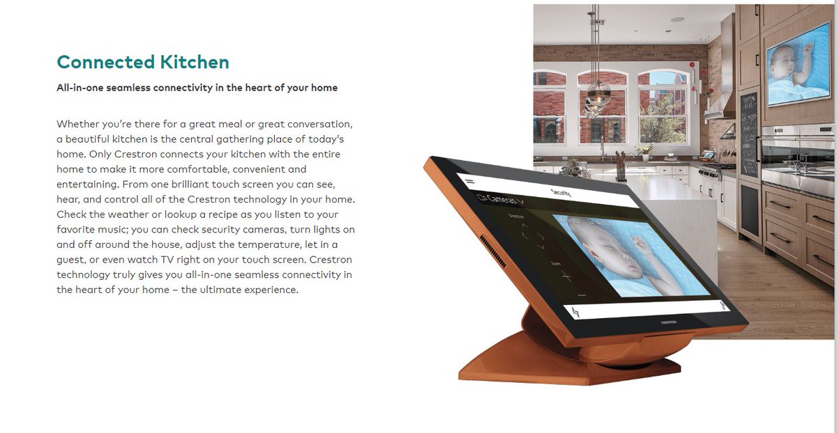 Automated_AV's tweet image. Unparalleled Performace, Reliability, and Personalization.
Crestron designs and manufactures products for a complete home automation system.