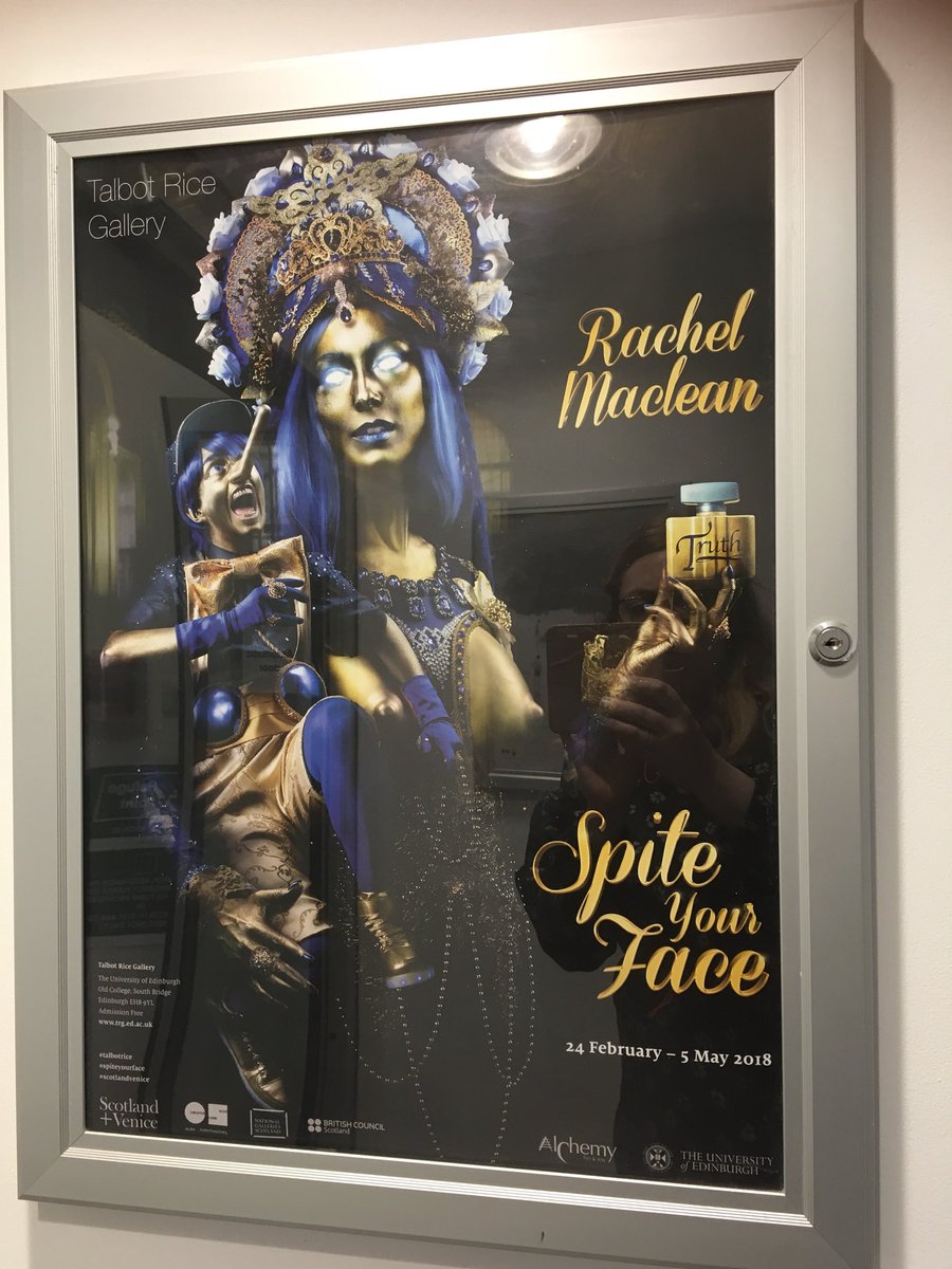 AuroraEngine's tweet photo. If you havenβt checked out #rachelmaclean exhibition @talbotrice75 DO IT NOW! Totally s awesome!! #spiteyourface https://t.co/LwWM5gQNpN