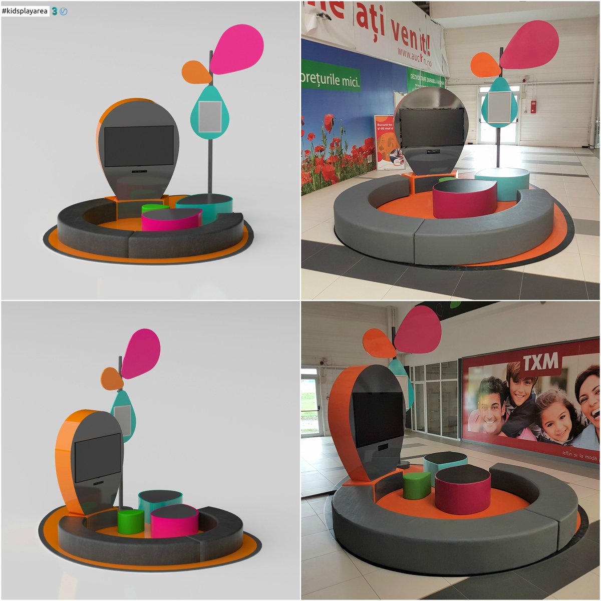 #kidsplayarea #3D #shoppingcenter #mallfurniture #3DModeling #3dsMax #vray #kidszone #design #rendering