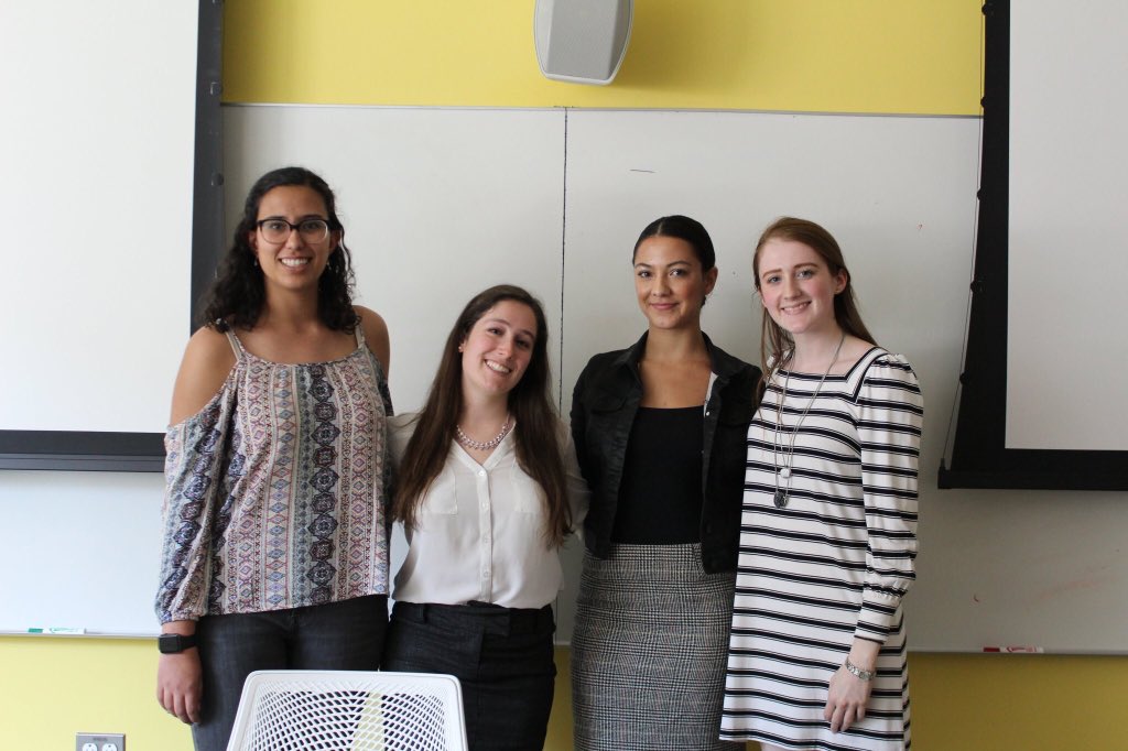 AU_PRSSA's tweet photo. Congratulations! We're so proud of our members @madden_mcd @xanapena @Angela_DiGiaimo and their teammate Jade Grove for winning #Building20 by @UnitedEntGroup https://t.co/tGofcd3wPT