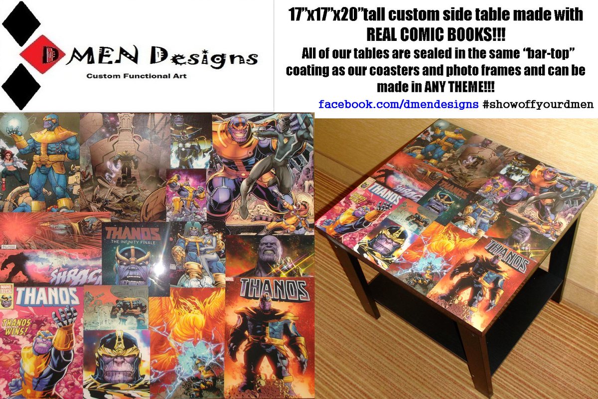 DmenDesigns's tweet photo. #custom #comic #table #handmade with REAL @Marvel #Thanos #comicbooks
#custommade #ComicArt #homedecor
#comicbookart #handmadegifts
#comicbook #homedecorideas
#Marvel #marvelcomics #ThanosIsComing #InfinityWar #thanoscopterosquad
#DmenDesigns #showoffyourdmen https://t.co/0cTnDwkuD1