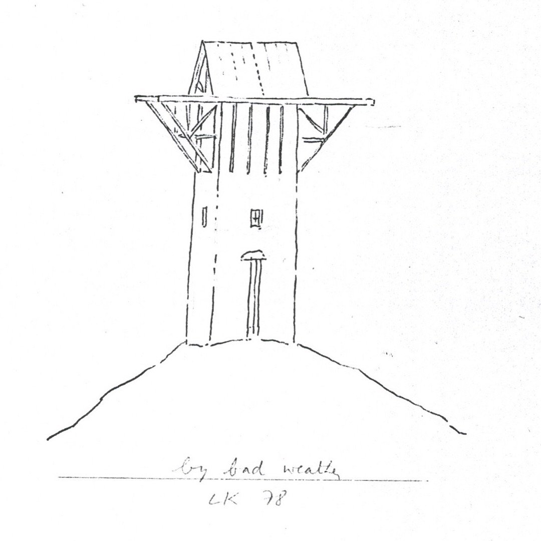 ArchLibND's tweet image. A viewing tower, for both good weather and bad, designed by Léon Krier. On view in the #archlibND #krier #towers #goodweather #badweather #springweathernowplease
