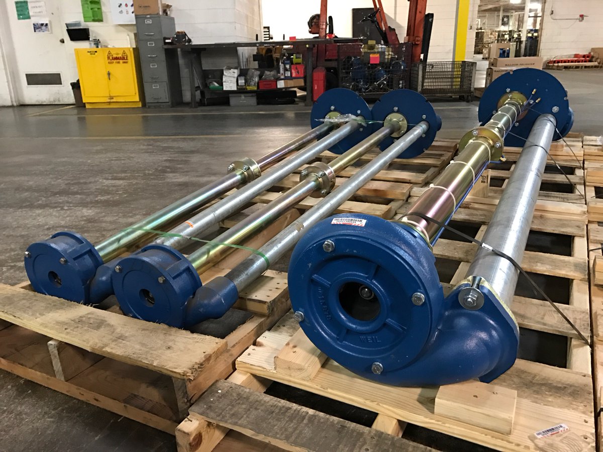 WeilPump's tweet photo. #WaterWeek18 #funfact: Before the advent of #submersiblemotors, #verticalpumps were the standard for #sump and #sewage pump applications. Many manufactures have discontinued or reduced their vertical options, but Weil continues to offer a line of vertical sump and sewage pumps. https://t.co/Dw4hVyC2Iw