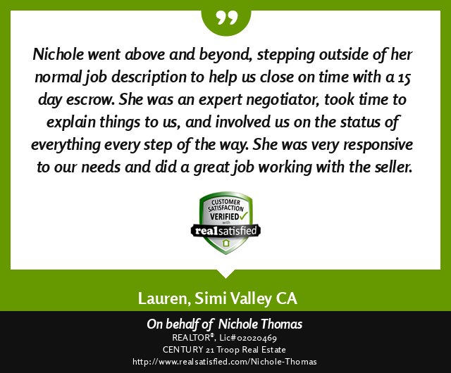 Nicholemtc's tweet photo. I'm always thrilled when a happy client expresses their happiness. https://t.co/FvV3PXmgiF via @realsatisfied https://t.co/cT1dQaX5jG