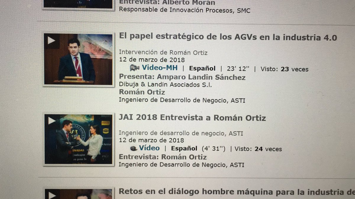 NachoArmesto's tweet photo. Ya puedes ver en @UVigoTV la #conferencia de Román Ortiz @ASTIMRobotics en @JAI_UVIGO #JAI2018 https://t.co/E7a0GiRozr https://t.co/UW2uAuyl2q