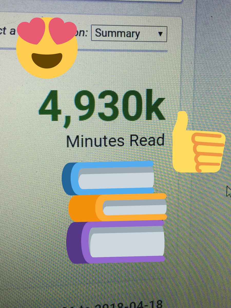 WendyFeikert's tweet photo. Wowie Zowie!!! Marion County @myONreader fans are closing in on 5 MILLION MINUTES of reading in just 6 months. Total is up 80K since earlier today. #MCPSreads on myON!!! ๐๐๐๐๐ผ๐๐ผ https://t.co/vKUDHV8kAD
