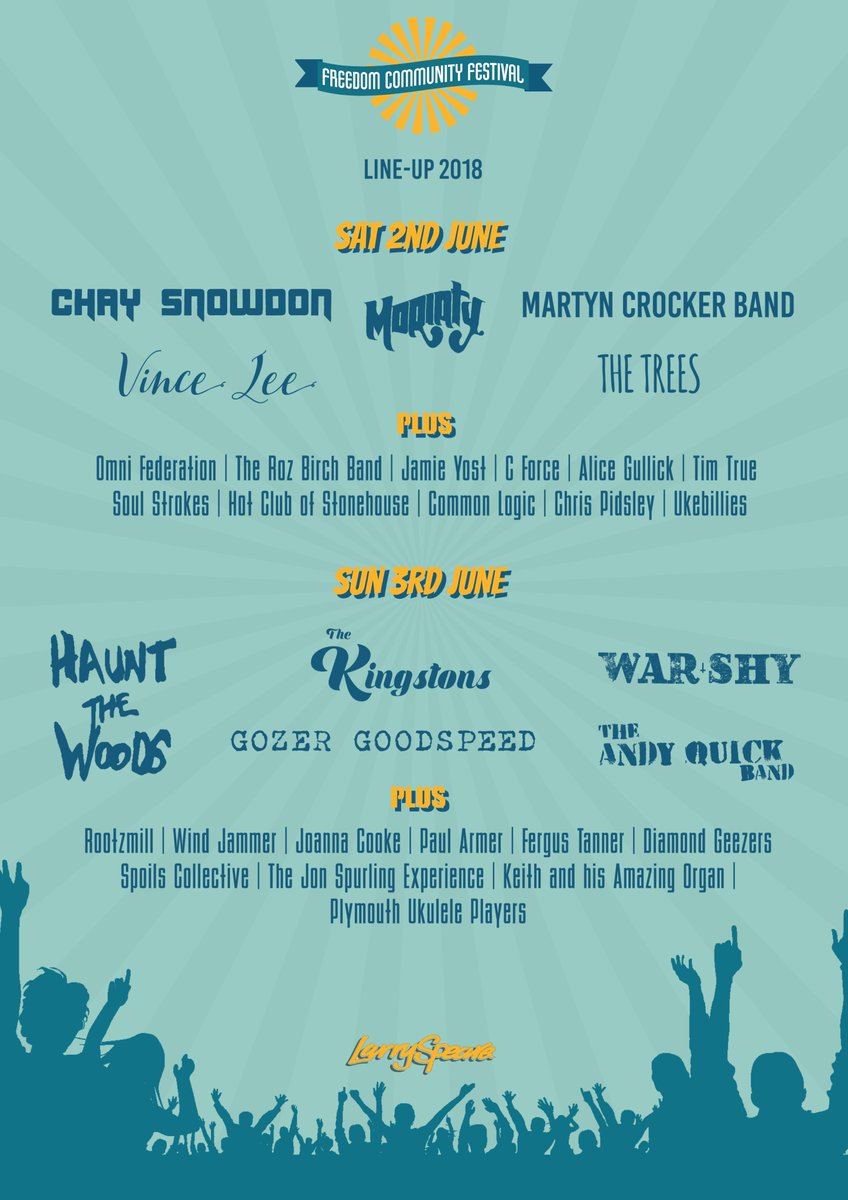 FreedomFestival's tweet photo. We are excited to announce this year's line-up. Kindly sponsored by @LarrySpeareLtd. See you all there, we can't wait. https://t.co/Swo6HcC2j5
