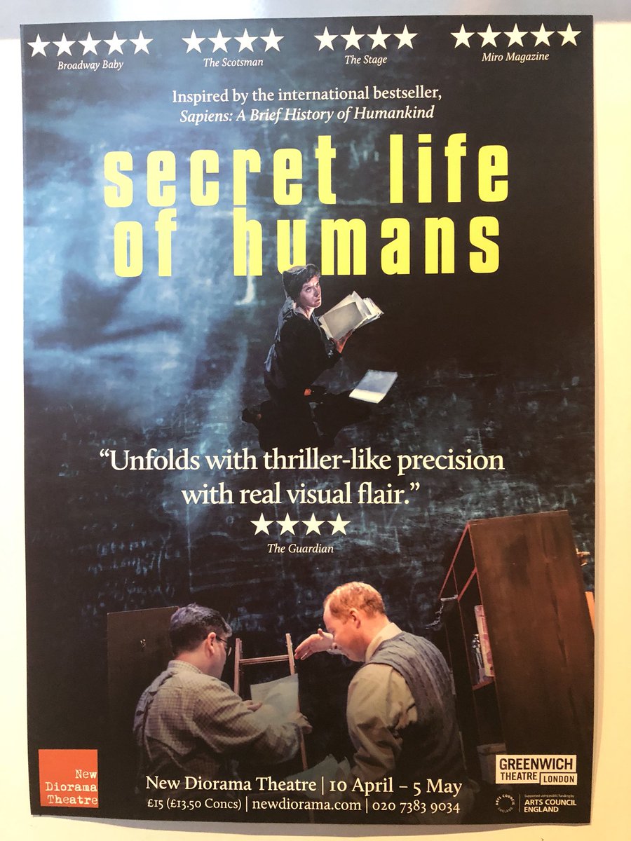 AinhoaParedesUK's tweet photo. Una obra de #teatro que no hay que perderse en #Londres: #SecretLifeOfHumans de @mrdavebyrne en @newdiorama. Nos invita a reflexionar sobre el ser humano y cuenta con una preciosa banda sonora de la tinerfeña @yaizavarona #SLOH #cultura #theatre https://t.co/tDbdLYE7bv