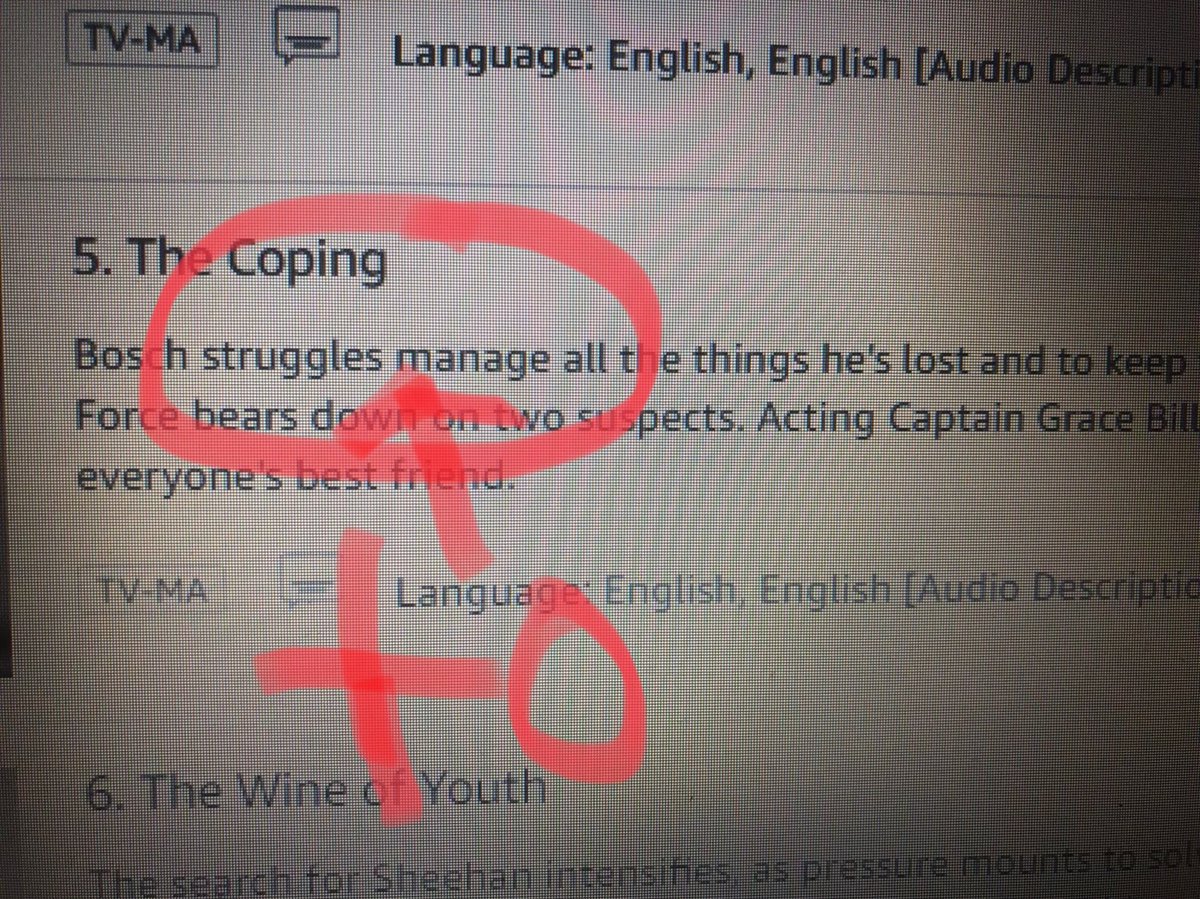 AriFlyy's tweet image. #whotypedthis!? @BoschAmazon #ishouldbeaproofreader #ithappens #edit #proofread #iwasupallnight #bingewatching #Bosch. #iwasntready 😳😳😳 #finishingup