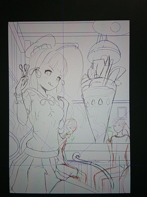 進捗
色々あってもう一度同じテーマでやってます!
#イラスト 