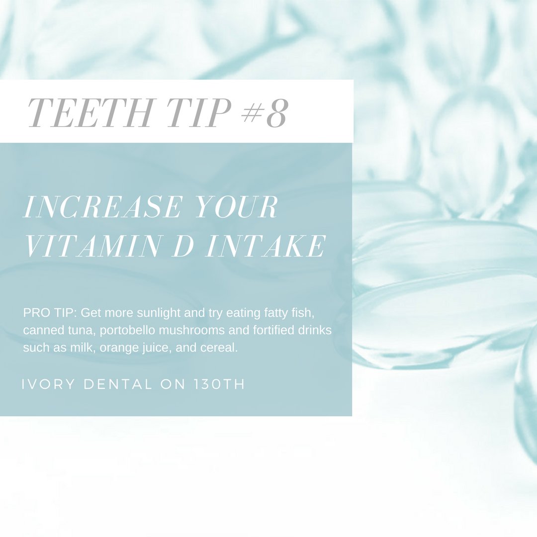 ivorydentalYYC's tweet image. #TeethTip #8 - Increase your Vitamin D intake. It helps the body absorb calcium while boosting bone mineral density. PRO TIP: Try fatty fish, canned tuna, portobello mushrooms and drinks such as milk and orange juice

p.s. We are welcoming new patients!
📲 bit.ly/ContactIvory