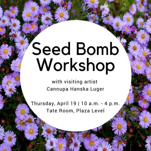 carlosmuseum's tweet photo. Drop by the Tate Room tomorrow from 10-4 to make seed bombs with visiting artist Cannupa Hanska Luger. Use local Lizella clay and seeds indigenous to the Southeast, and then leave it somewhere that needs native plant life and pollinators! #emory #emoryarts #EarthDay2018 https://t.co/atS1xjNoRQ