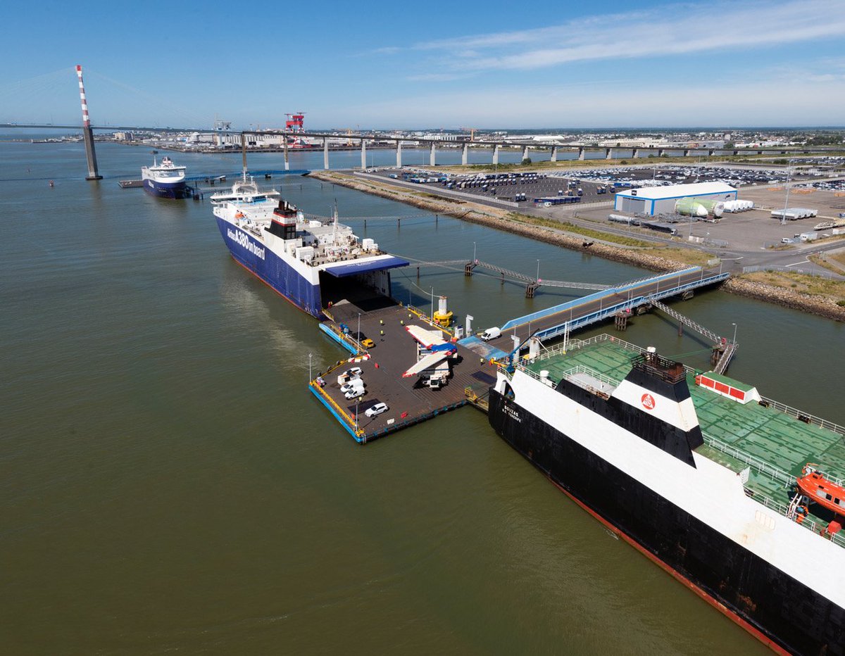 _lemarin's tweet photo. #shipping #SaintNazaire @nantesport #Montoir : la ligne ro-ro d’@Airbus vers les États-Unis, à #Mobile, lancée début mai https://t.co/iQGFlnwVwu #LDSeaplane https://t.co/dAGRhgJ3qp