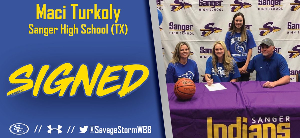 SavageStormWBB's tweet photo. Congratulations to these 4 #SEwbb signees and welcome to the Southeastern family! We can’t wait to have you on the court with us💙💛 #TakeCover https://t.co/gppbLCJlte
